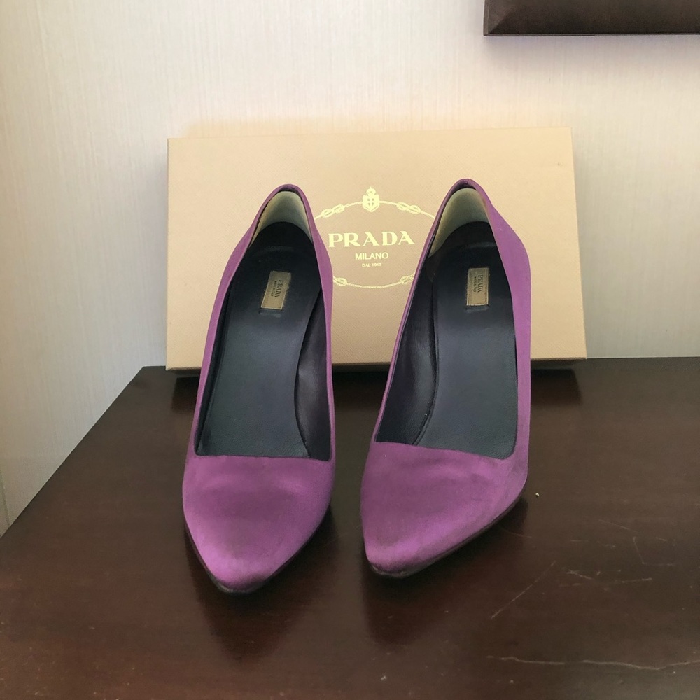 Prada Purple Silk Heels 38.5